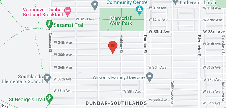 map of 3839 W 35TH AVENUE